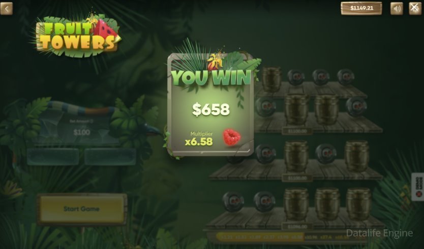 Fruit Towers big win